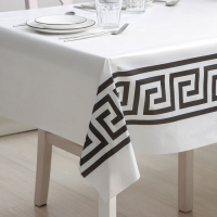 Клеёнка на стол на нетканой основе Доляна &laquo;Стэф&raquo;, ширина 140 см, рулон 20 м, цвет белый