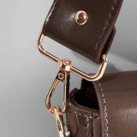 Ручка для сумки, с карабинами, 100 ± 1 см × 4 см, цвет коричневый Ручка для сумки, с карабинами, 100 ± 1 см × 4 см, цвет коричневый