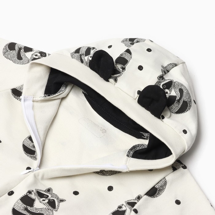 Комбинезон &laquo;Енот&raquo; Крошка Я, цвет белый, рост 80-86 см