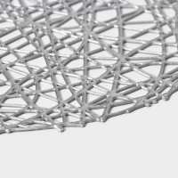 Набор салфеток сервировочных на стол Доляна &laquo;Паутинка&raquo;, d=38 см, 4 шт, цвет серебряный