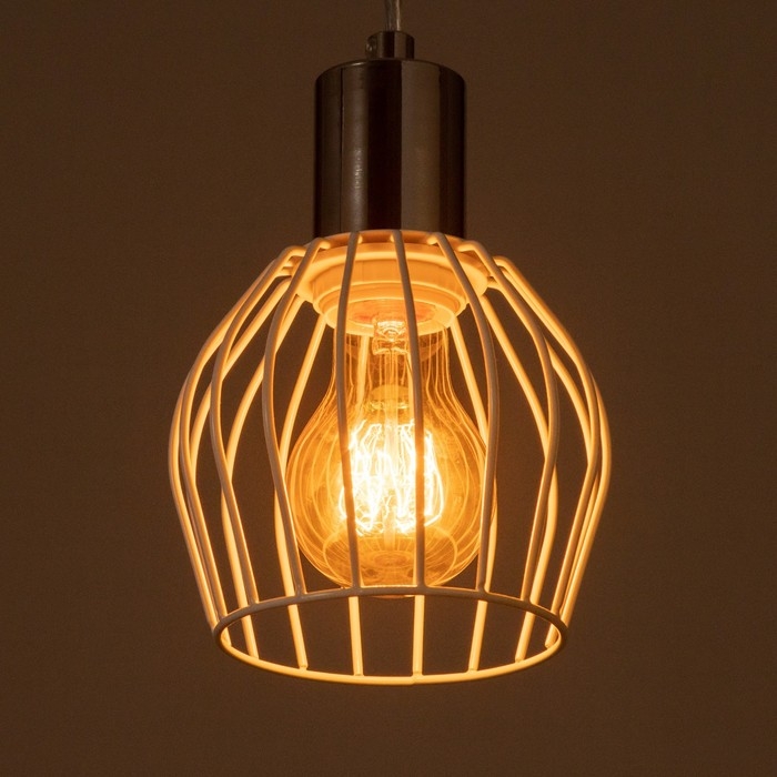 Светильник подвесной "Лофт" 1х25Вт Е27 белый/Хром 12х116х11