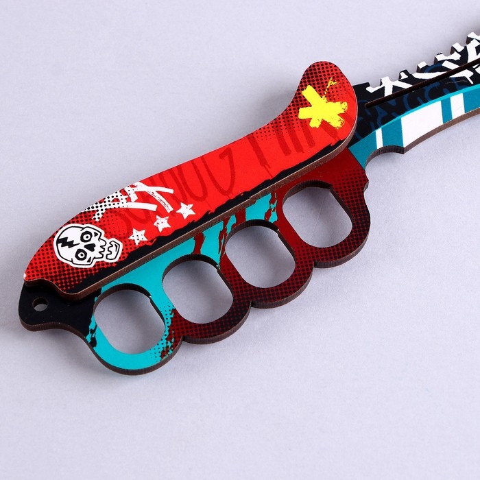 Деревянное оружие детское сувенирное &laquo;Нож-кастет&raquo;, череп