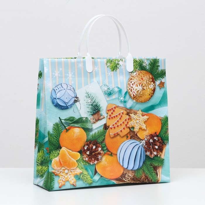 Новый год. Пакет Новый год. Пакет "Зимнее время", мягкий пластик, 28х30см.