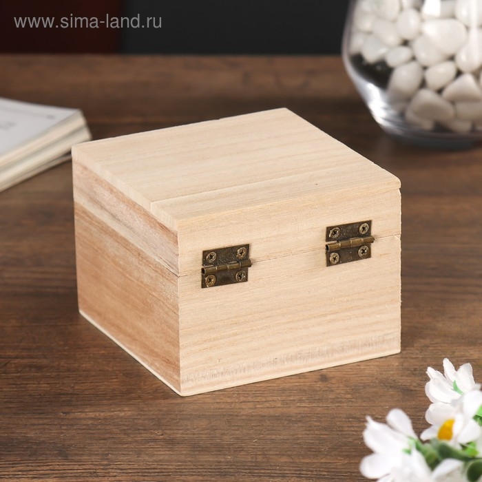 Шкатулка дерево для росписи квадрат 6,5х8,5х8,5 см Шкатулка дерево для росписи квадрат 6,5х8,5х8,5 см