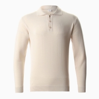 Джемпер поло мужской MINAKU: Knitwear collection цвет кремовый ,р-р 44 Джемпер поло мужской MINAKU: Knitwear collection цвет кремовый ,р-р 44