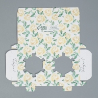 Коробка для капкейка, кондитерская упаковка, 2 ячейки &laquo;Розы&raquo;, 16 х 8 х 11.5 см