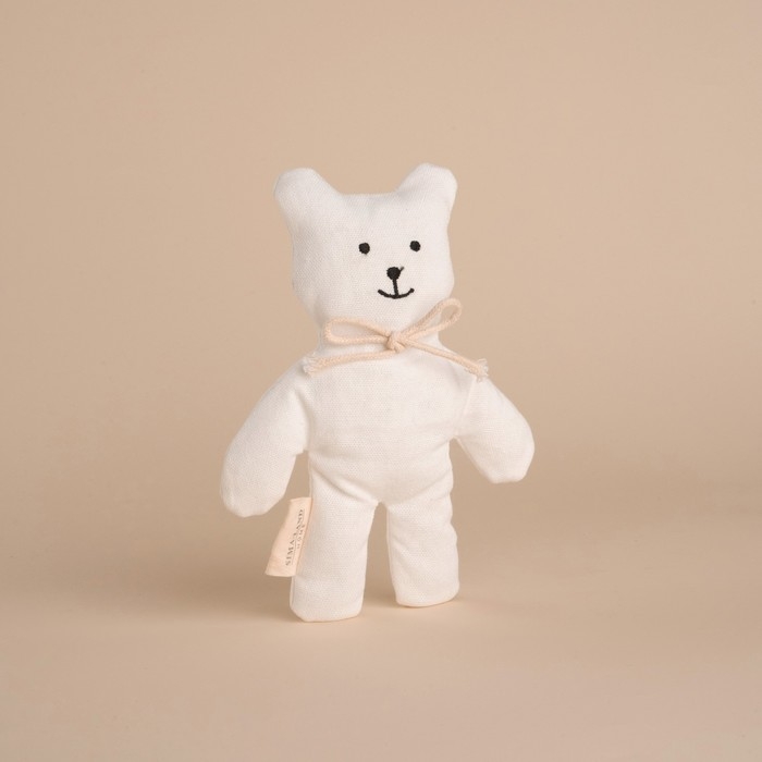 Мягкая игрушка &laquo;Мишка&raquo;, с бантиком, 17 см, цвет белый