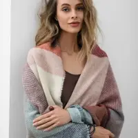 Плед Arequipa, голубой c красным