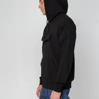 Худи унисекс с карманом на груди Chest Pocket, черное, размер XS/S