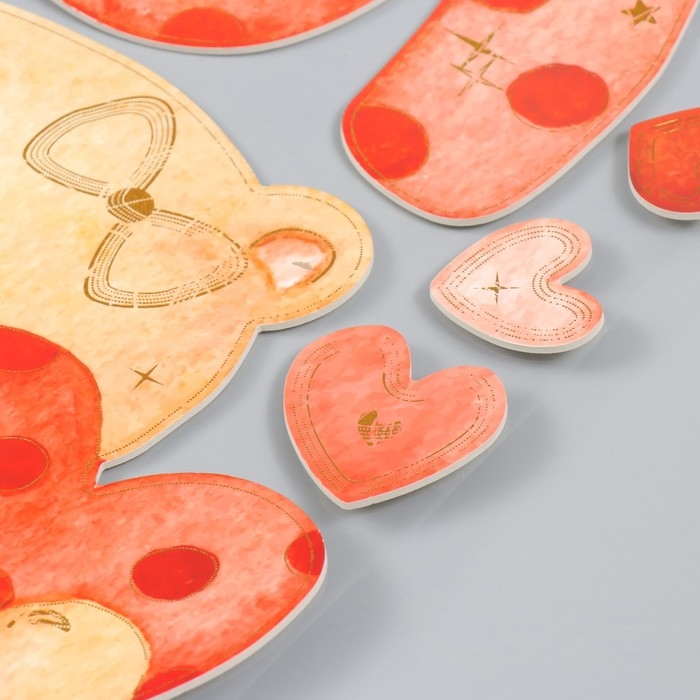 Наклейка EVA интерьерная Наклейка EVA интерьерная "Мишка. Признание в любви" 41х31,5 см