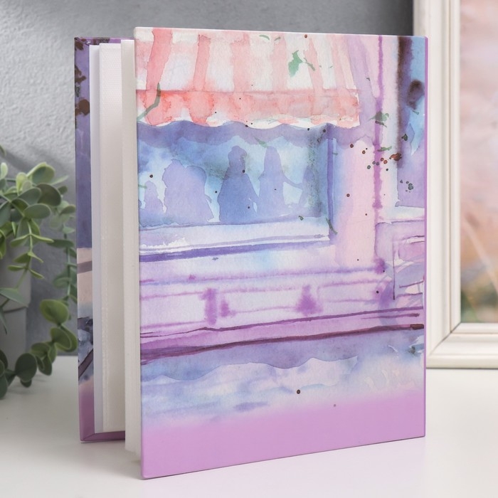 Фотоальбом на 200 фото 10х15 см, пластик. листы "watercolor travel" Париж