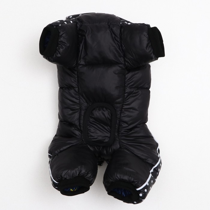 Комбинезон для собак Комбинезон для собак "Горошек", размер 18 (ДС 31, ОГ 46, ОШ 38 см), чёрный