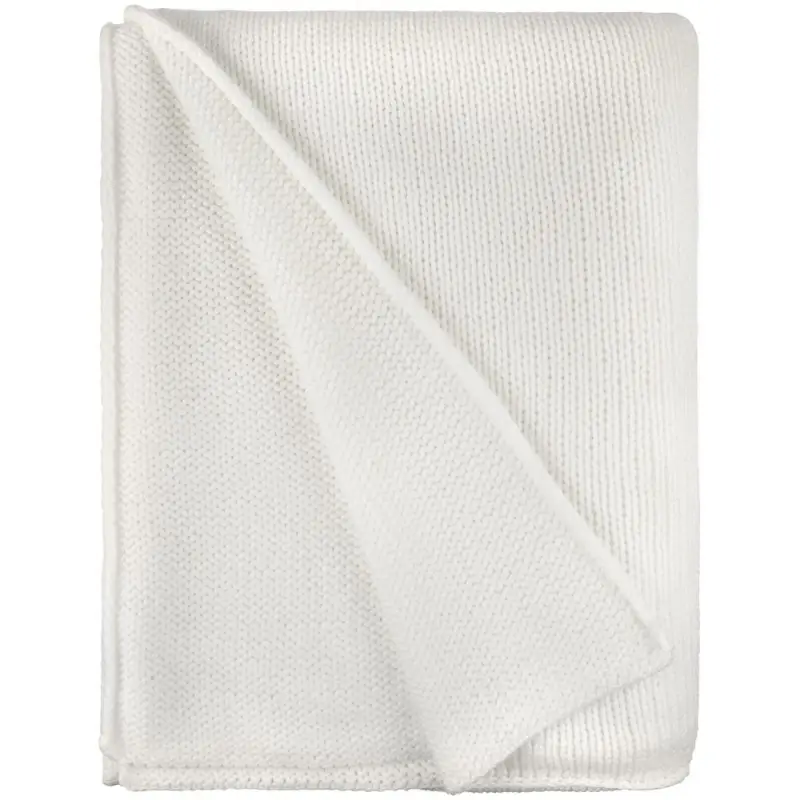 Плед Knitly, жемчужно-белый