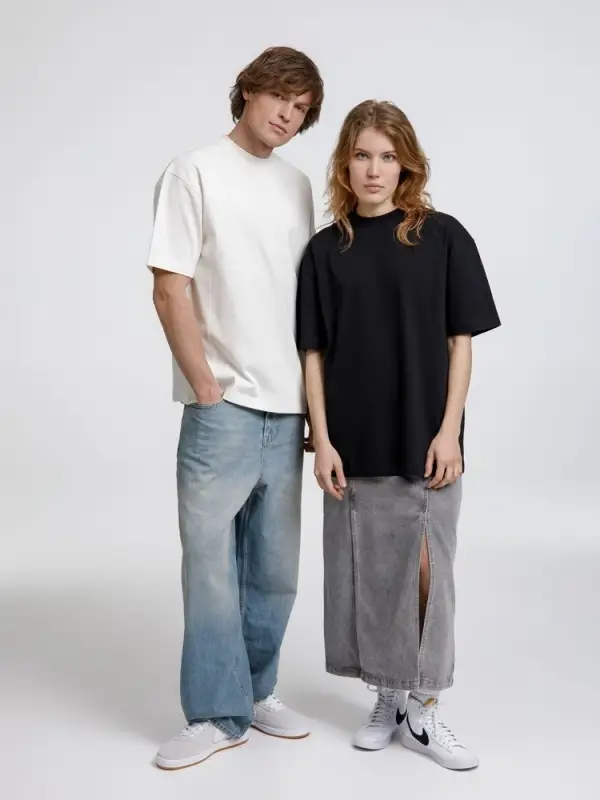 Футболка оверсайз унисекс Sideline, черная, размер XS/S