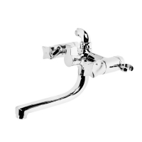 Смеситель для ванны Accoona A86473, двухвентильный, силумин, хром Смеситель для ванны Accoona A86473, двухвентильный, силумин, хром