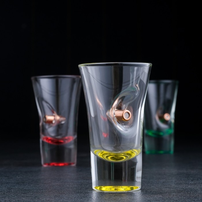 Стопки Стопки "Непробиваемые. Лакмикс", 3 шт., с пулей