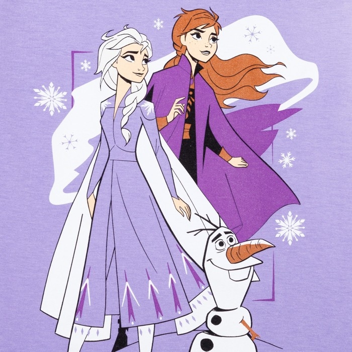 Футболка с длинным рукавом "Холодное сердце", Disney, рост 110-116, сиреневый
