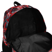 Рюкзак школьный из текстиля на молнии, 3 кармана, красный Рюкзак школьный из текстиля на молнии, 3 кармана, красный