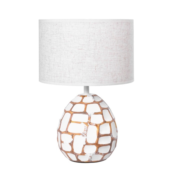 Настольная лампа Настольная лампа "Камилла" Е27 40Вт бело-шоколадный 27,5х27,5х42,5 см RISALUX