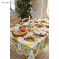 Скатерть "Этель" Солнечные цветы 220х147 см, 100% хлопок, саржа 190 г/м2