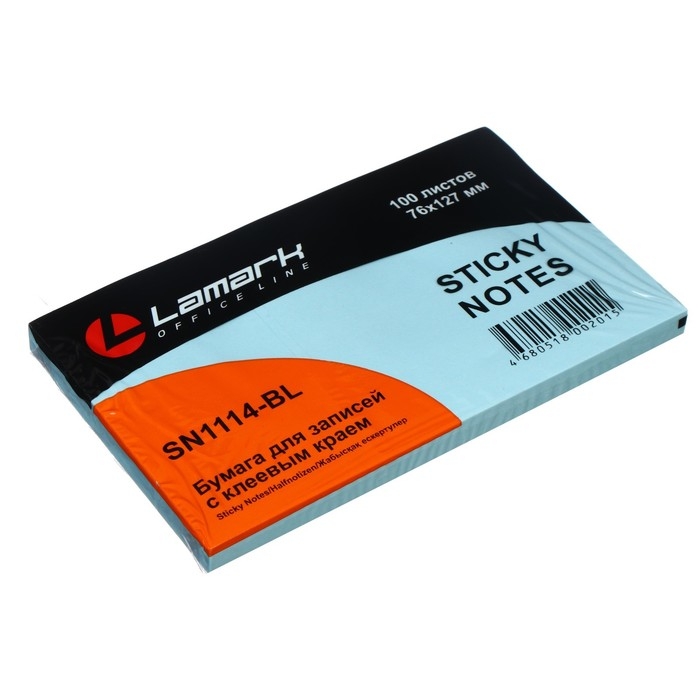 Блок с липким краем Lamark Pastel, 127 &times; 76 мм, 100 листов, голубой