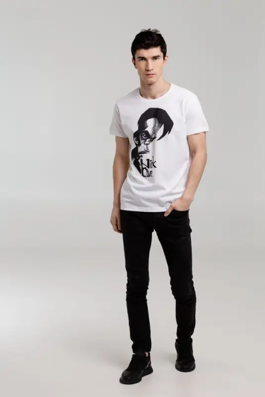Футболка &laquo;Меламед. Nick Cave&raquo;, белая, размер M