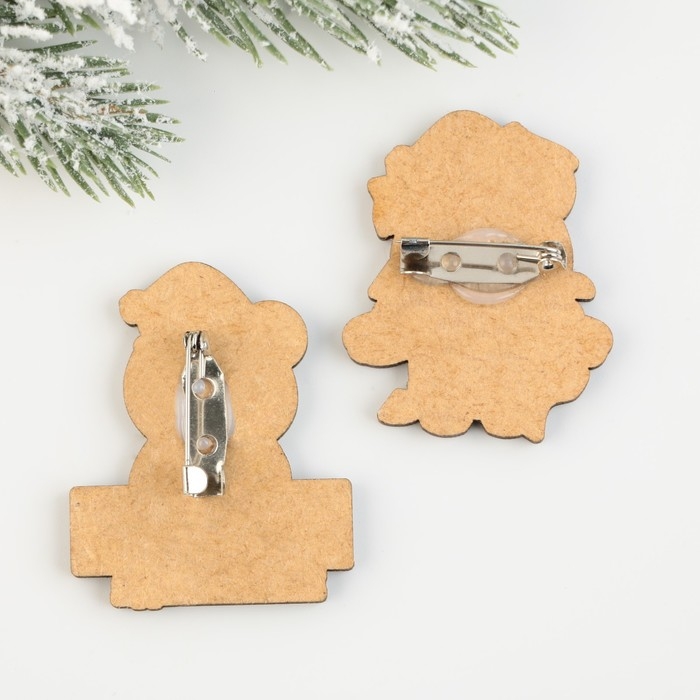 Новогодние значки «Новый год: Папочка нового года», набор 2 шт. Новогодние значки «Новый год: Папочка нового года», набор 2 шт.