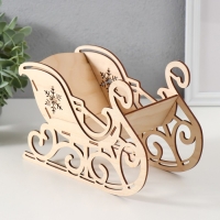 Шкатулка-сани "Узор и снежинка" 21х13,5х10 см (набор 5 деталей) Шкатулка-сани "Узор и снежинка" 21х13,5х10 см (набор 5 деталей)