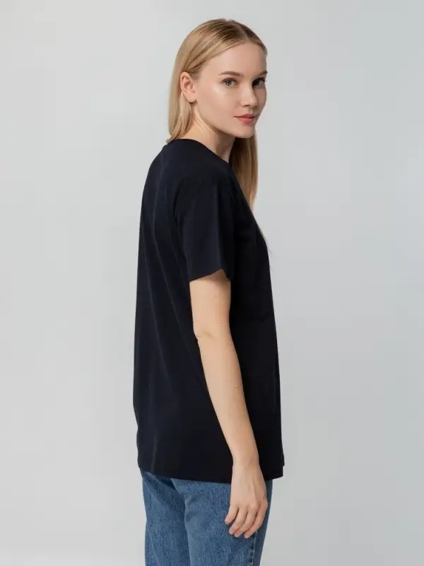 Футболка унисекс T-bolka 140, темно-синяя, размер M