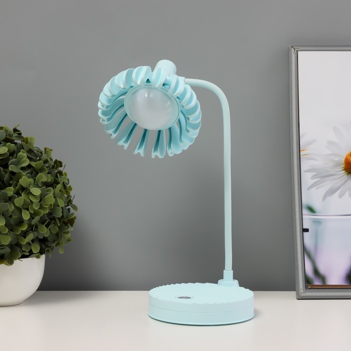 Настольная лампа Настольная лампа "Санди" LED 4Вт USB АКБ синий 11,7х14,5х18 см