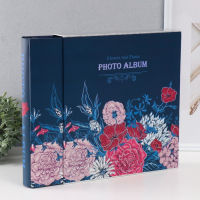 Фотоальбом на 500 фото 10х15 см "Нарисованные цветы" в коробке МИКС 33,5х30х6 см