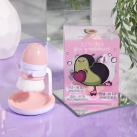 Щёточка для умывания с подставкой «Авокадо» Щёточка для умывания с подставкой «Авокадо»