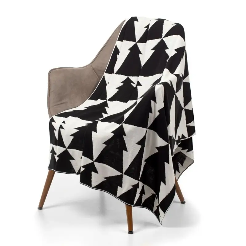 Плед &laquo;Танцующий лес&raquo;, черно-белый