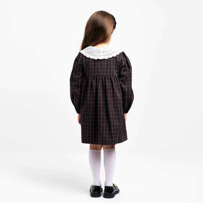 Платье детское с воротником KAFTAN, размер 36 (134-140 см), цвет черный