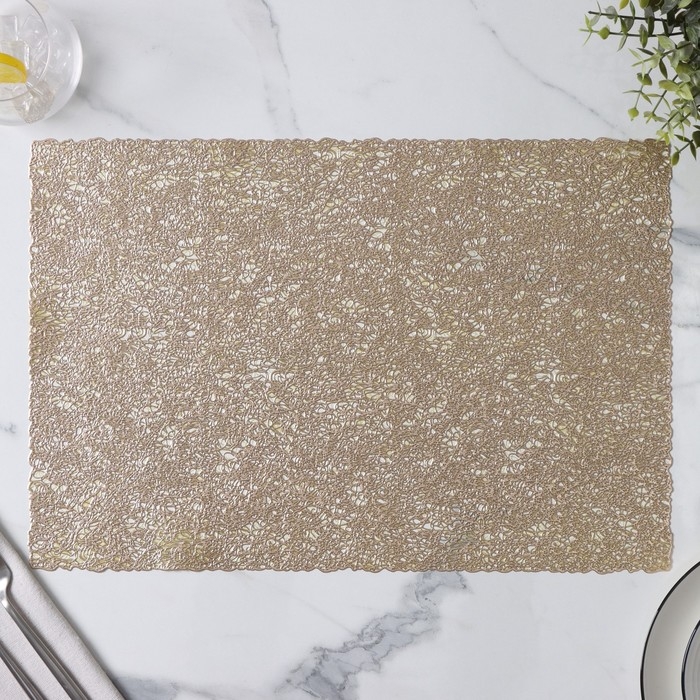 Салфетки сервировочные на стол Доляна &laquo;Соломка&raquo;, 30&times;45 см, 4 шт, золотые