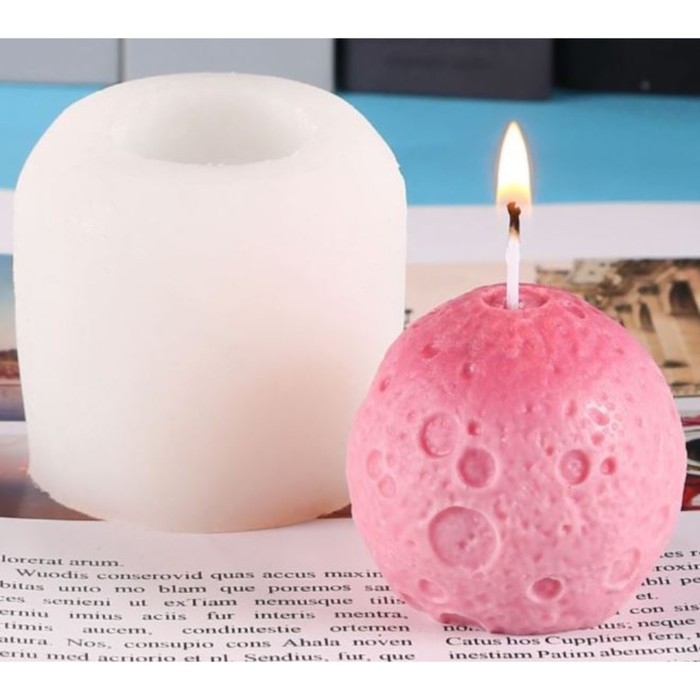 Молд силикон для свечи "Луна" 6х6х6 см