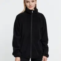 Куртка флисовая унисекс Fliska, черная, размер M/L