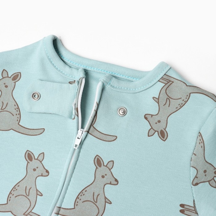 Комбинезон детский (3 шт.), цвет бежевый/зелёный/белый, рост 74 см