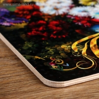 Доска разделочная большая "Лучшей свекрови", цветы, 19,5×27,5 см Доска разделочная большая "Лучшей свекрови", цветы, 19,5×27,5 см