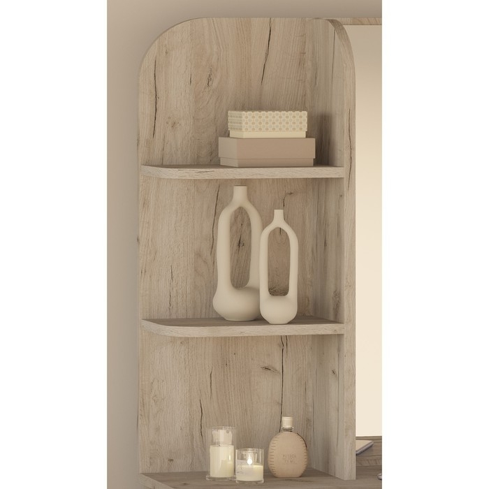 Стол туалетный Стол туалетный "Оливия", 1070х453х1466, Дуб Крафт Серый/Скандинавское дерево белое