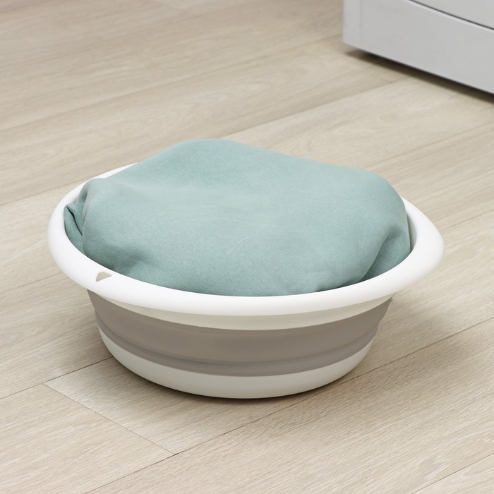 Таз складной «Флекс», 10 л, 39.5×40×5.5 см, цвет смоки Таз складной «Флекс», 10 л, 39.5×40×5.5 см, цвет смоки