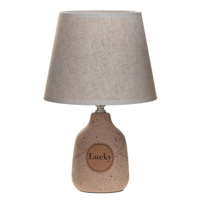 Настольная лампа Лаки E14 40Вт бежевый 19х19х31 см RISALUX
