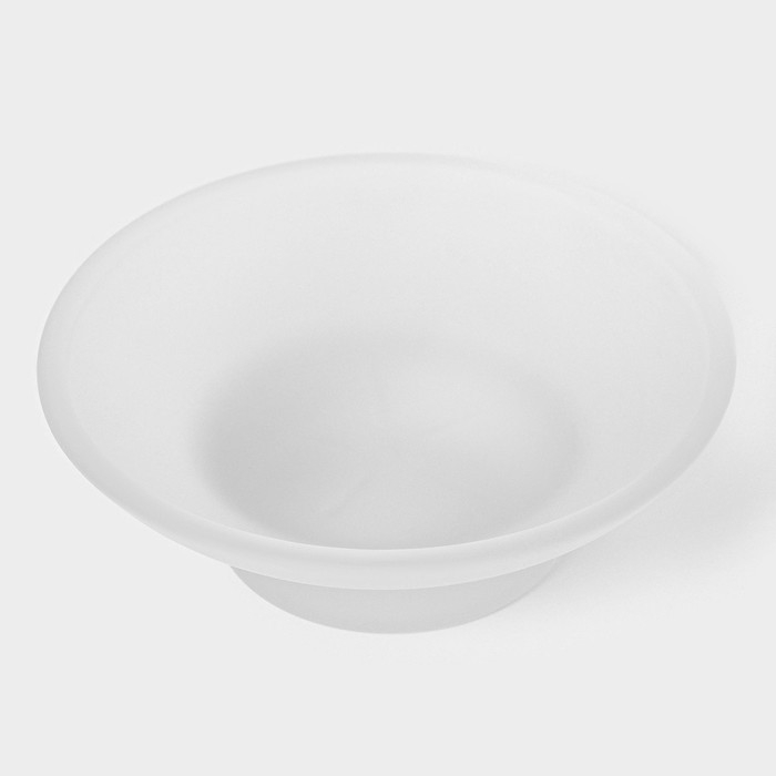 Мыльница стеклянная, 10,7&times;10,7&times;3,7 см, матовая