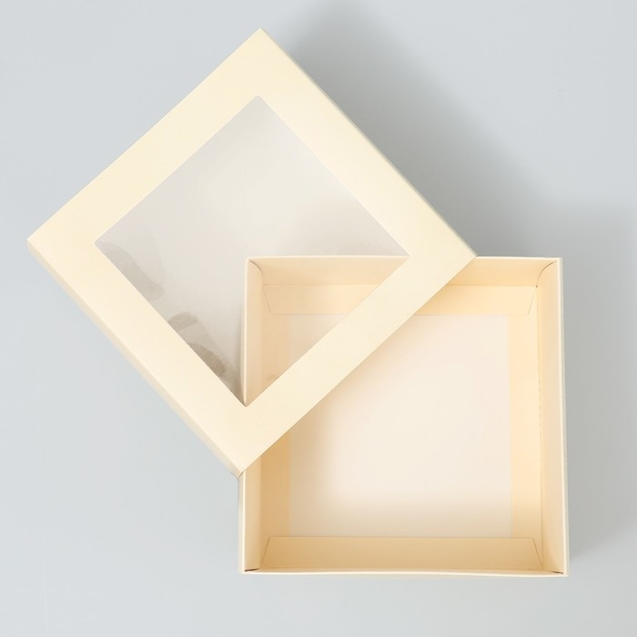 Коробка-фоторамка подарочная складная, упаковка, &laquo;Топленое молоко&raquo;, 14 х 14 х 8 см