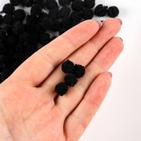 Набор деталей для декора «Бомбошки», 100 шт., размер одной шт. — 1 см, цвет черный Набор деталей для декора «Бомбошки», 100 шт., размер одной шт. — 1 см, цвет черный