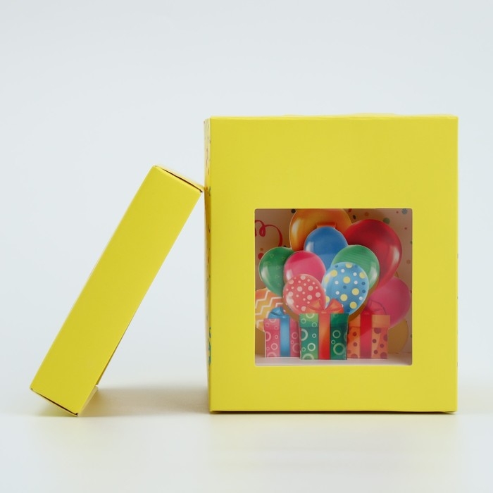 Коробка подарочная складная с 3D эффектом, упаковка, &laquo;С Днем рождения!&raquo;, 11 х 11 х 13 см