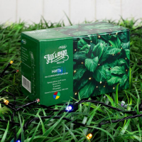 Гирлянда &laquo;Нить&raquo; 10 м, IP44, тёмная нить, 100 LED, свечение мульти, 2 режима, солнечная батарея