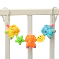 Растяжка на коляску/кроватку &laquo;Слоники&raquo;, 3 игрушки, цвет МИКС, Крошка Я