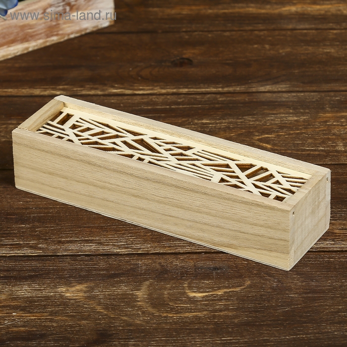 Шкатулка дерево под роспись Шкатулка дерево под роспись "Геометрия" 4х19,3х5,5 см