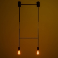 Светильник BayerLux "Лучик" 2хЕ27 40Вт черный 40х5х30-130см